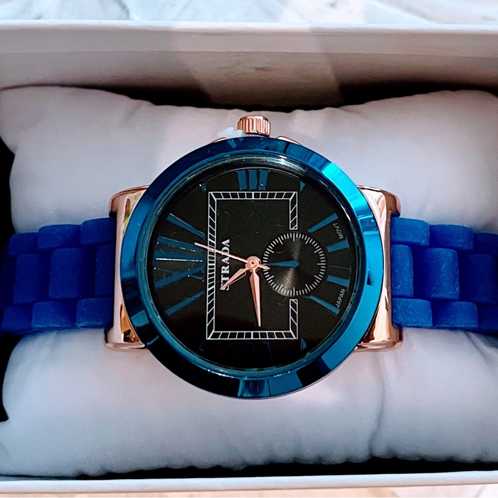 Blue and Black STRADA Watch